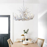 Natural Sculpture White Modern Chandelier - Clowas